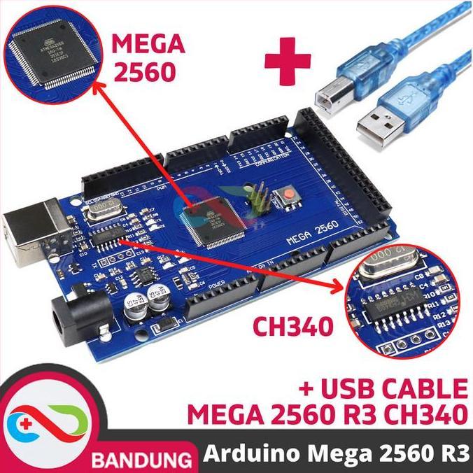Jual ARDUINO MEGA 2560 R3 CH340 COMPATIBLE BOARD | Shopee Indonesia