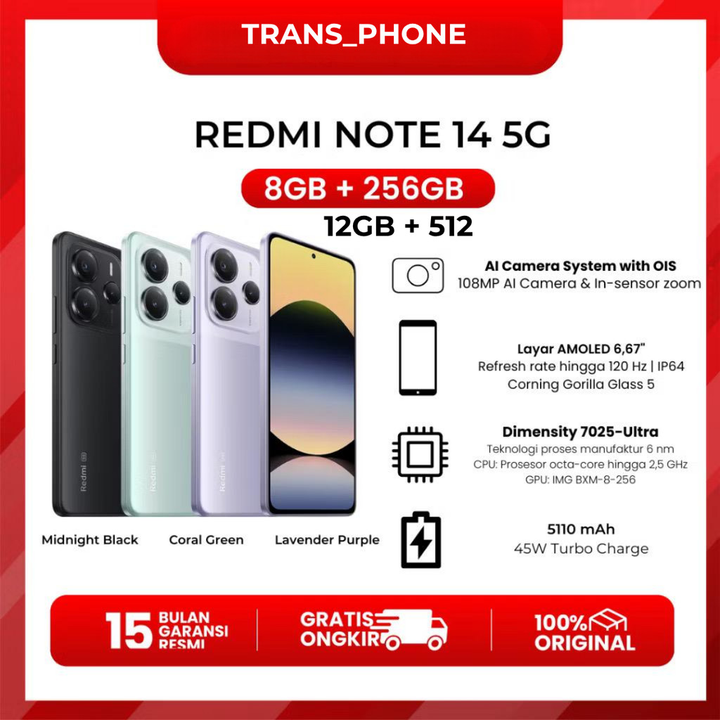 Jual Redmi Note 14 Terlengkap & Harga Terbaru Oktober 2026 | Shopee ...