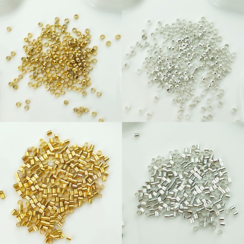 Jual Ready 100pcs Manik Stopper Warna Silver & Emas Stopper Pengunci ...