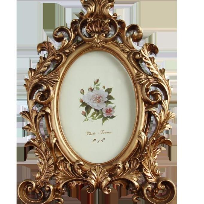 Jual Zora Photo Frame / Bingkai Frame Foto Meja Estetik Vintage Gold ...