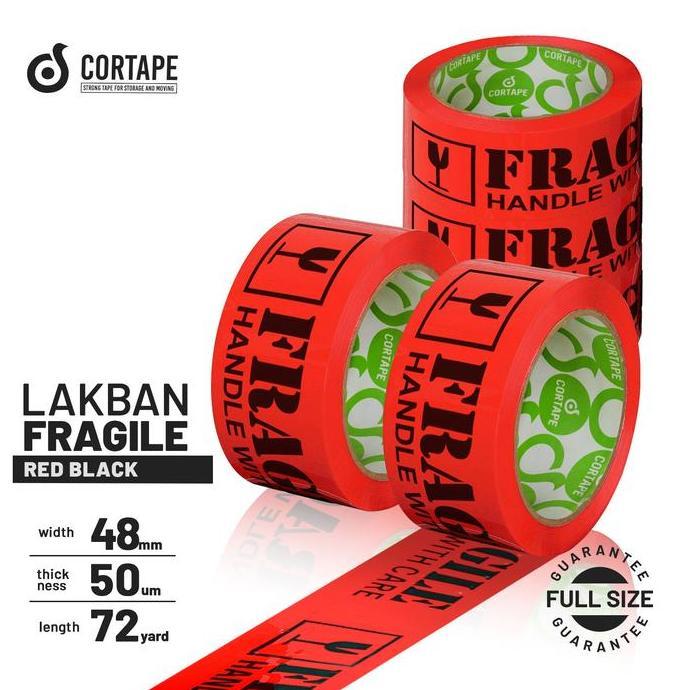 Jual Lakban FRAGILE Hitam 48mm JANGAN DIBANTING HANDLE WITH CARE ...