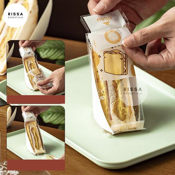 Jual Disposizioni- [Isi 100 Lembar] [Rissa] Plastik Sandwich Roti Lapis ...
