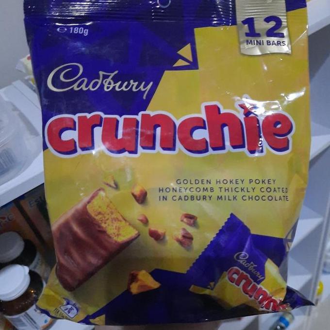 Jual Cadbury Crunchie Sharepack 12 Pack 180g - 12 Mini Bars Halal ...