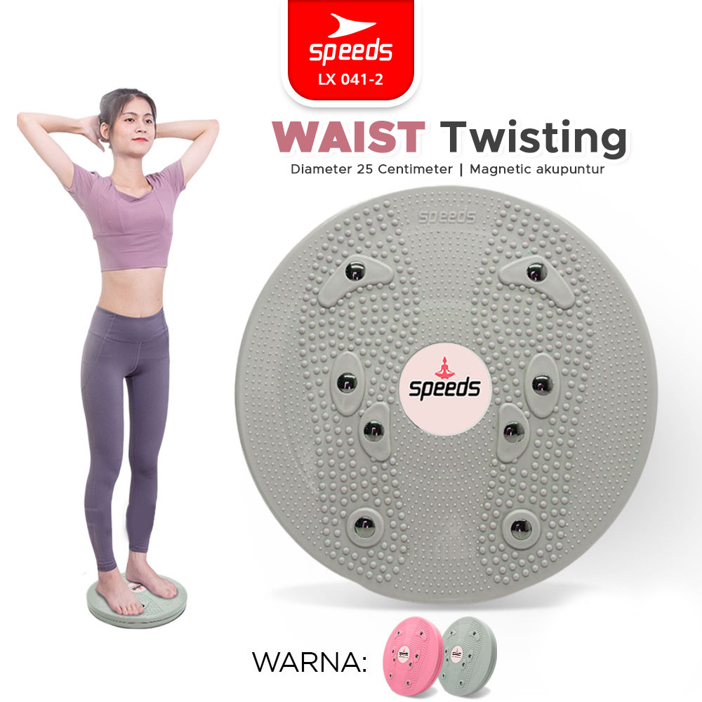 SPEEDS Waist Twisting Magnetic Alat Olahraga Pengecil Perut Alat Olahraga Putar Pelangsing Tubuh Magnetic Trimmer Jogging Body Plate Disc Berputar Indoor 041-2