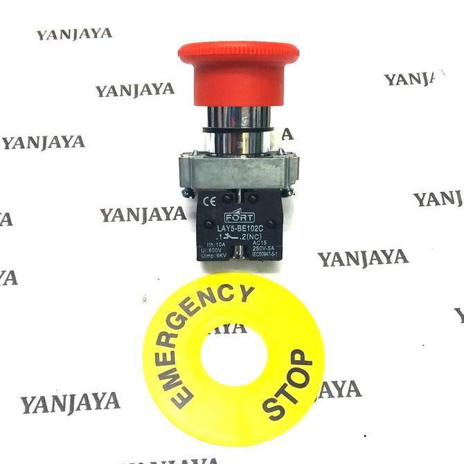 Jual Xx1X- Emergency Stop Push Button Lock/Emergency Push Button Kuning ...