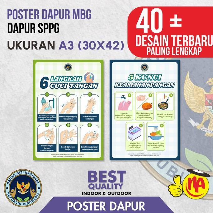 Jual Poster Dapur BGN / Stiker Sop dapur MBG / Sticker vinyl Poster ...