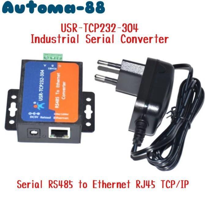 Jual AMC USR-TCP232-304 SERIAL RS485 TO ETHERNET RJ45 MODBUS TCP IP TO ...