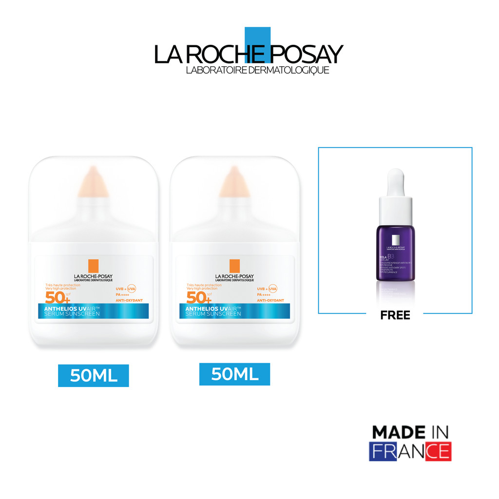 [Special SBD] Anthelios UVAIR Ultra Light Sunscreen 50ml Twinpack FREE Mela B3 Serum 10ml