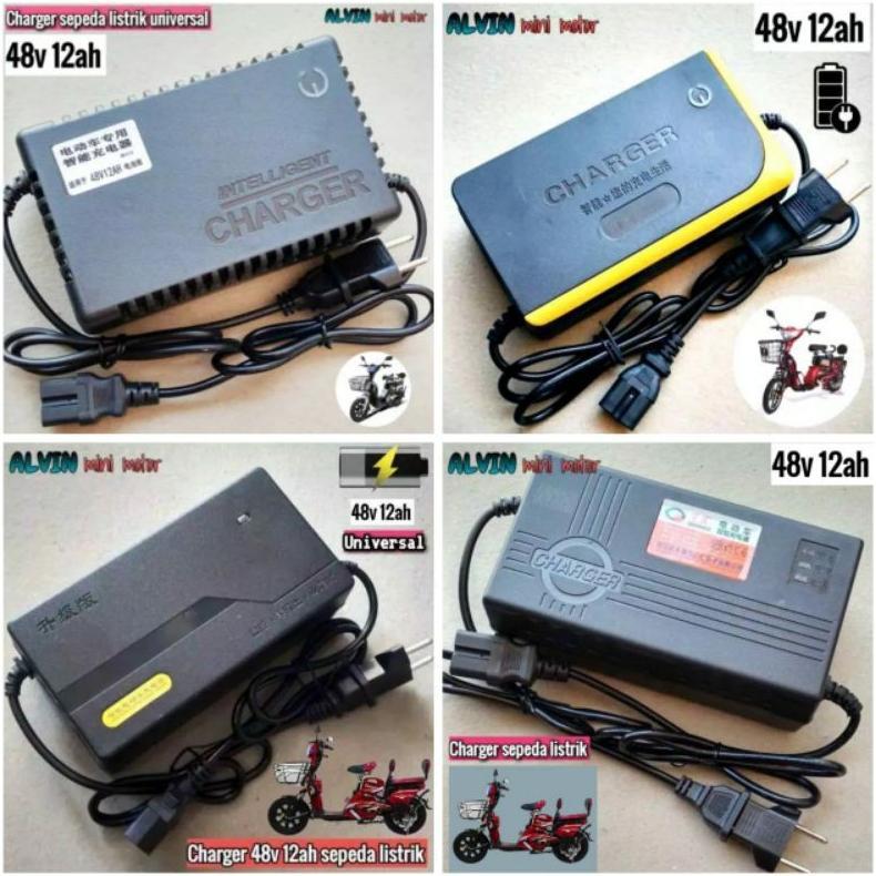 Jual Charger sepeda listrik 48v 12ah universal cas casan selis super ...