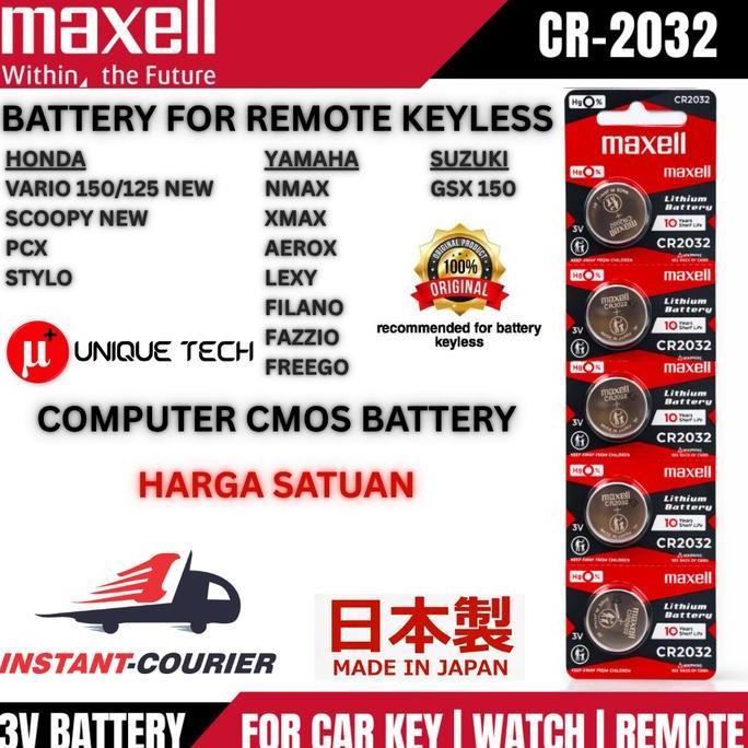 Jual MAXELL CR2032 BATERAI REMOTE KEYLESS MOTOR HONDA VARIO PCX ADV 150 ...