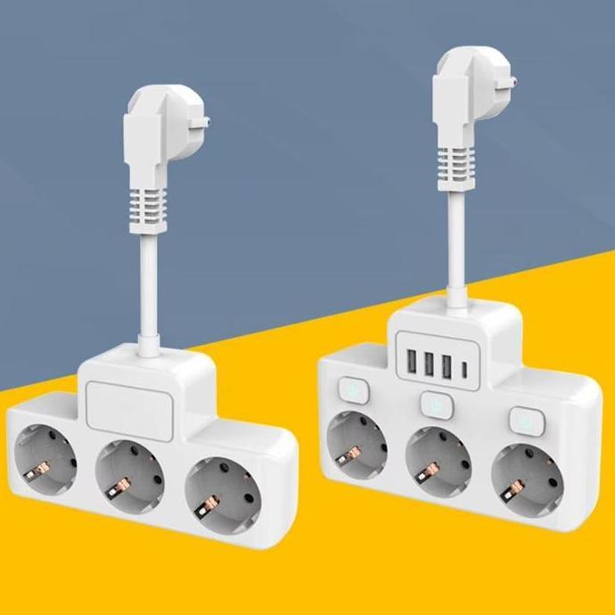 Jual Promo European Plug Travel Use Plug Adapter Power Strip Stop ...