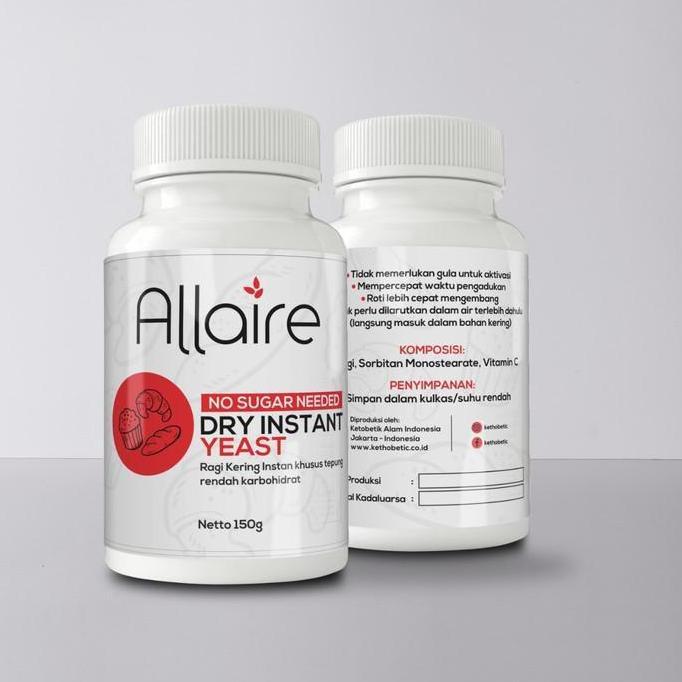 Jual Allaire dry instant yeast ragi kering tanpa gula 150 g | Shopee ...