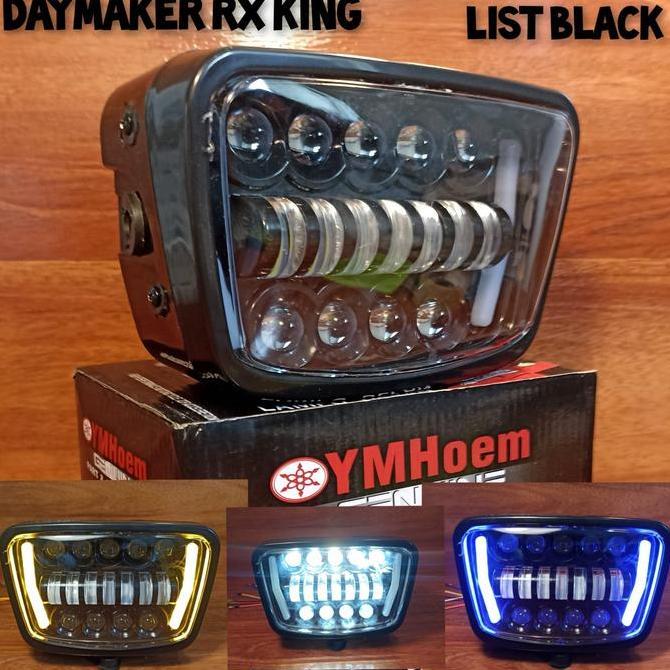 Jual LAMPU DEPAN RX KING DAYMAKER LED HEADLAMP KOMPLIT LIST BLACK ...
