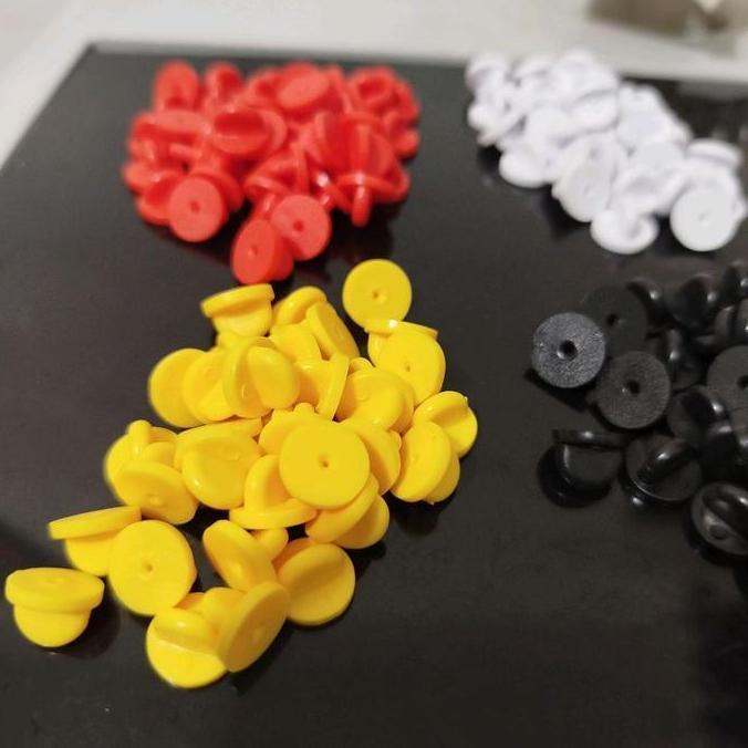 Jual Sparkling- Kancing Pin Brevet Karet Warna Isi 10 Pcs | Shopee ...