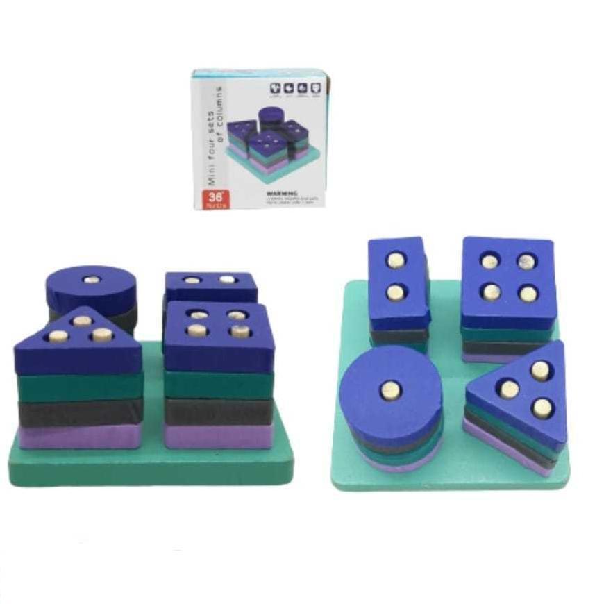 Jual OFFICIAL Mainan Edukasi Geometri Puzzle Wooden Montessori Shape ...