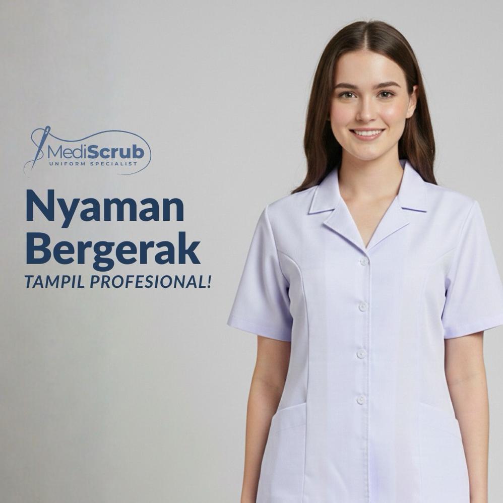 Jual Bagus Mediscrub - Baju Dinas Perawat Kerah Rever Seragam Dokter ...