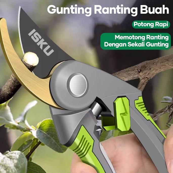 Jual ISKU Gunting Dahan 8 Inch Dan Ranting Bunga Tanaman Gunting Kebun ...