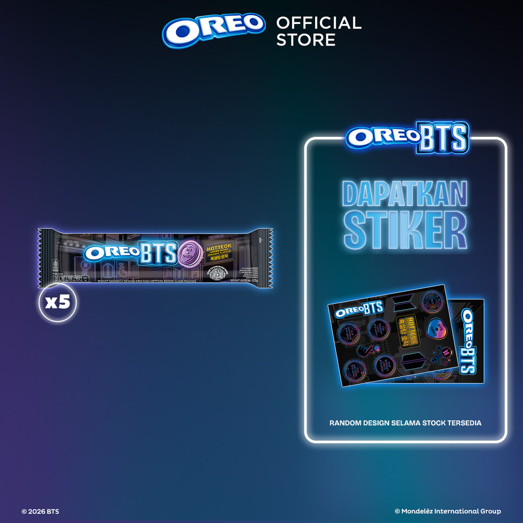 Jual OREO BTS Biskuit Sandwich dengan Krim Rasa Hotteok Brown Sugar ...
