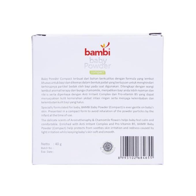 Jual BAMBI BABY POWDER COMPACT 40GR | Shopee Indonesia