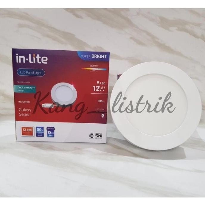 Jual Inlite Downlight Led Panel 12 Watt Bulat Outbow - Putih INSS628R ...