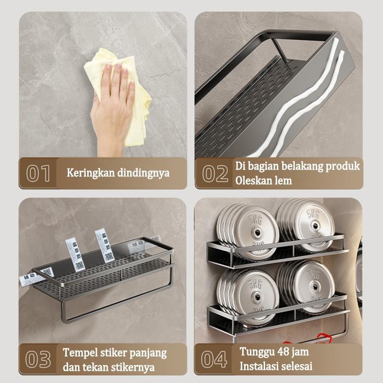Jual FAVORIT YISSTIEE RAK PENYIMPANAN KAMAR MANDI TANPA BOR RAK HANDUK ...