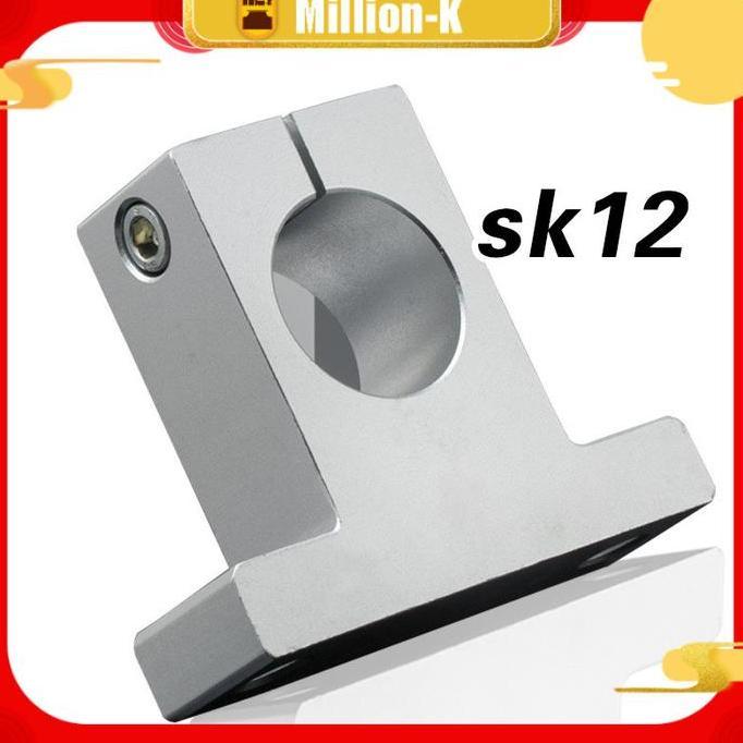 Jual TENNIME SK12 12mm Linear Rail Shaft Support Block For Cnc Linear ...