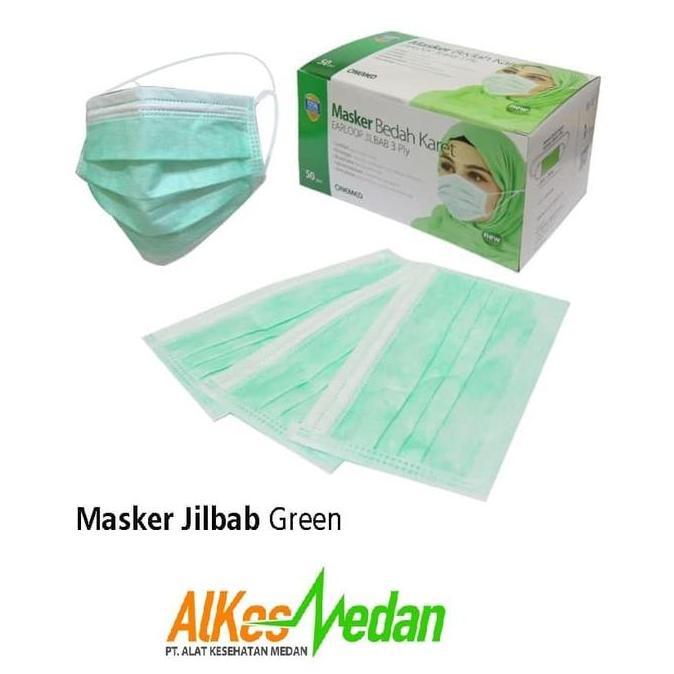 Jual Masker Hijab Onemed 3 Ply Isi 50 Masker Jilbab Dokter | Shopee ...