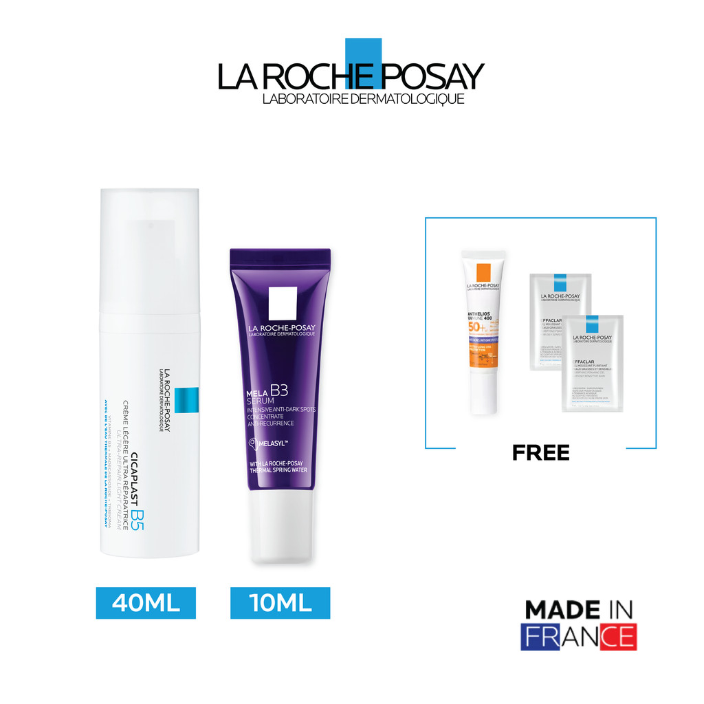 [Creator Exclusive] Mela B3 Serum 10ml & Cicaplast Light Cream FREE Sunscreen & Cleanser