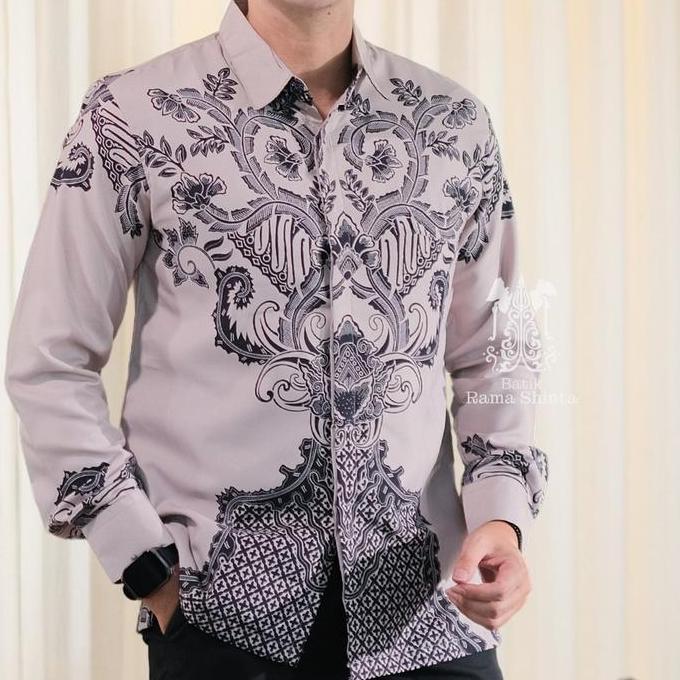 Jual Batik Rama Shinta Motif Danara Kemeja Batik Lengan Panjang Pendek ...