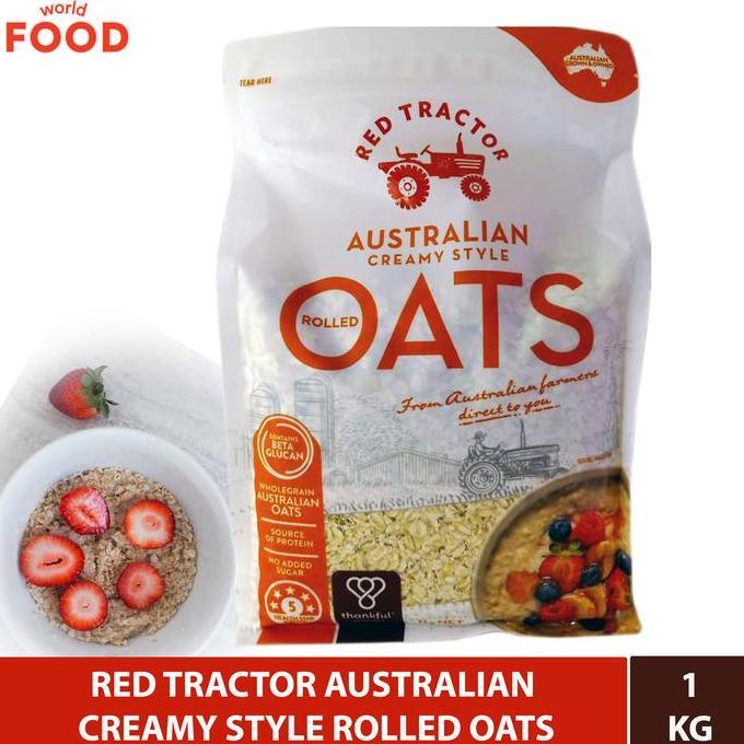 Jual RED TRACTOR AUSTRALIAN ROLLED OATS 1KG | Shopee Indonesia
