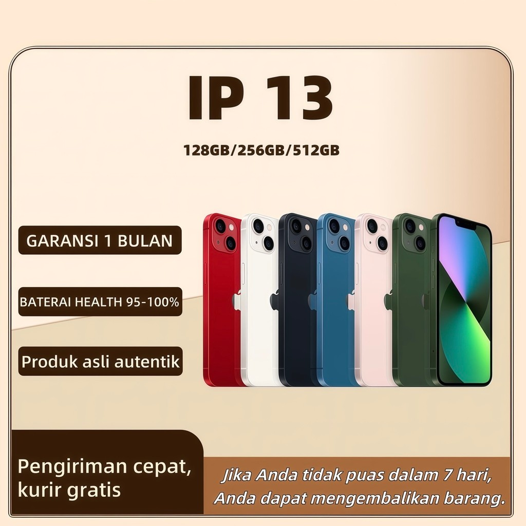 Jual IP 13 128GB 100% Original Fullset Mulus Fungsi normal 100% ...
