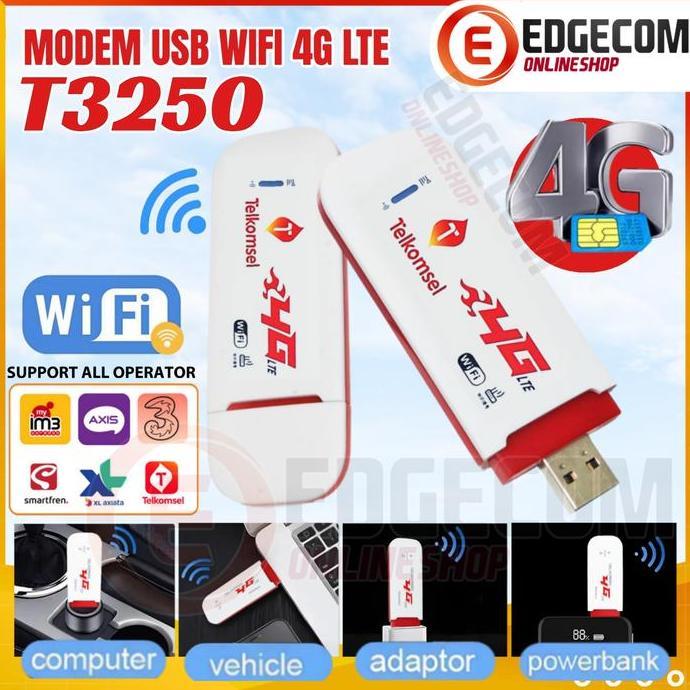 Jual TERMURAH - MODEM WiFi T3250 USB WINGLE 4G LTE SUPPORT ALL OPERATOR ...