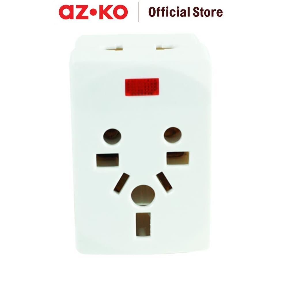 Jual Azko Krisbow Steker Arde Adaptor Travel Multi 2 Pin - Putih Kepala ...