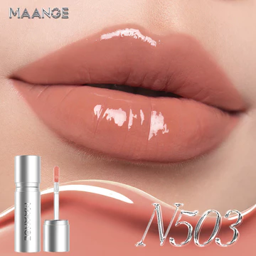 MAANGE Lip Tint Satin Glow Shine Hydrating Lip Glossy Tahan Lama Natural Finish 24 Warna MG L02
