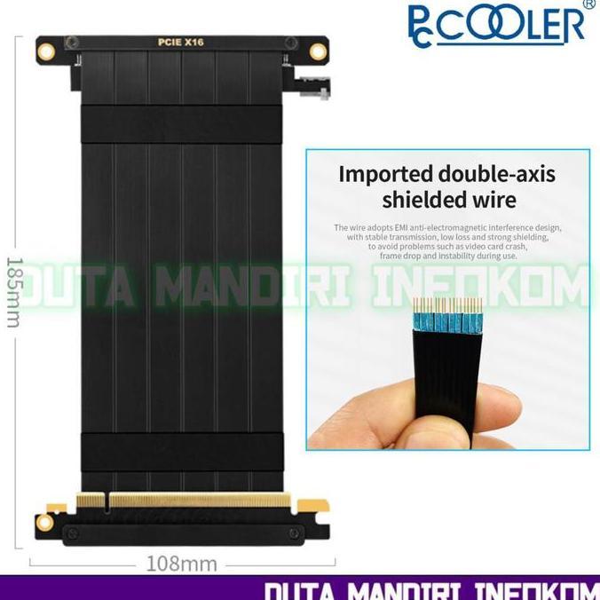 Jual Sale Pccooler Vertical Gpu Riser Cable Pci-E 3.0 I 4.0 X16 ...