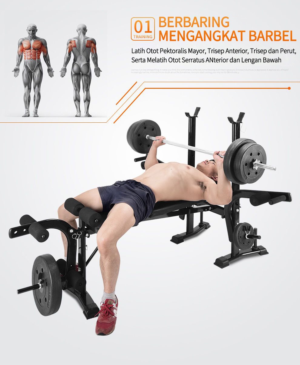 Jual Keep Going Max Bench Press Besa Adjustable Multi Gym Weight Bench ...