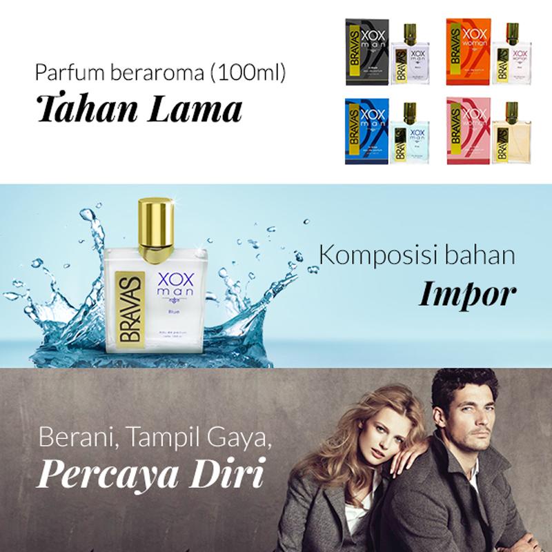 Jual BRAVAS Parfum Pria 100 ML XOX Man Eau De Parfum HALAL Perfume