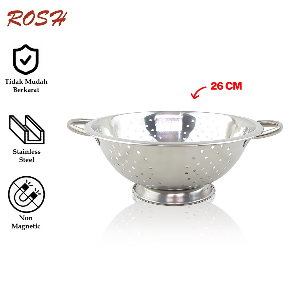 Jual ROSH Wakul / Bakul Nasi 18 - 28 CM Colander Deep Stainless Steel ...
