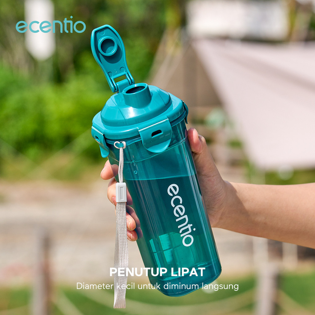 Jual ecentio botol minum Portable 500ml aesthetic Olahraga bottle tail ...