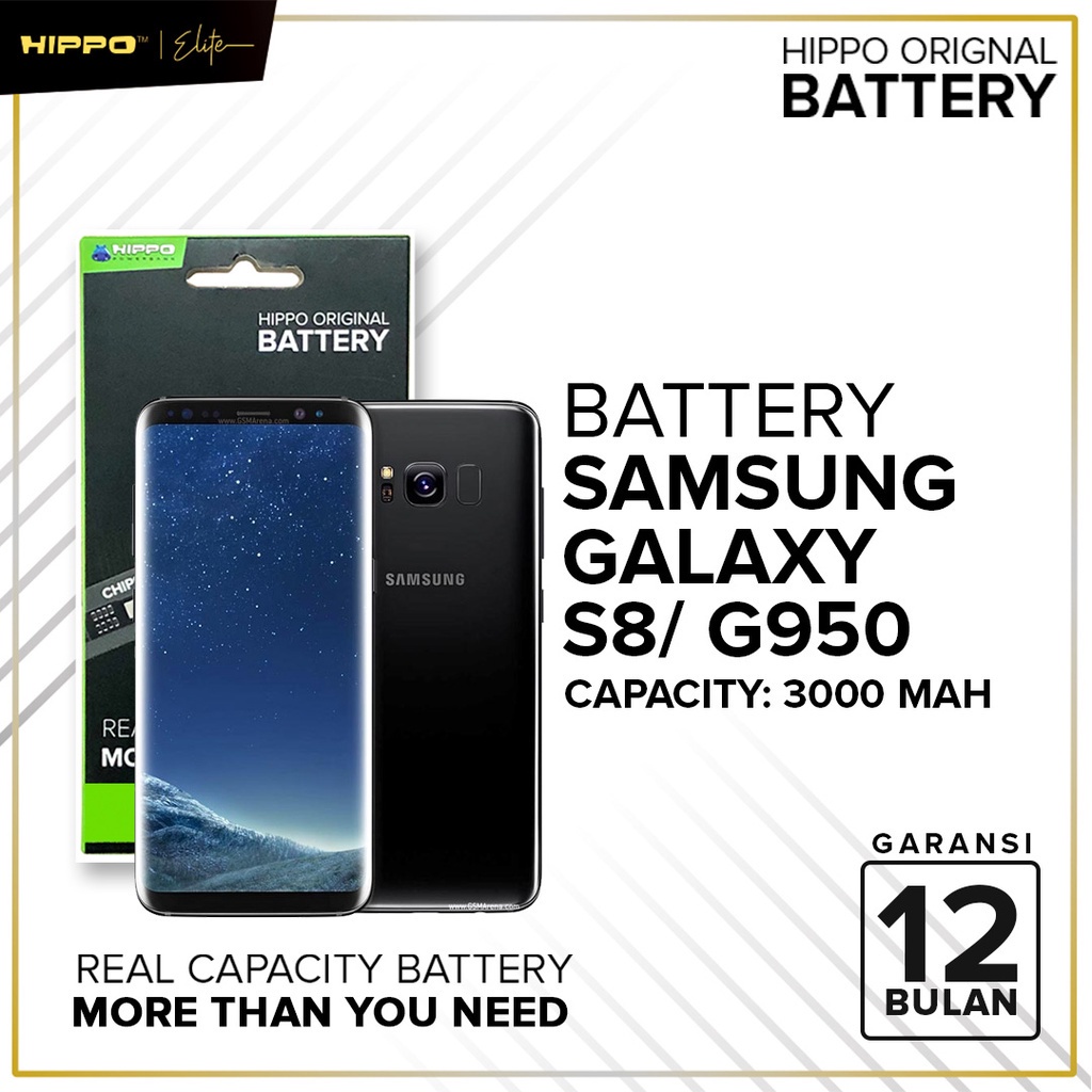 Jual Hippo Baterai Samsung Galaxy S8 G950 3000mAh Original