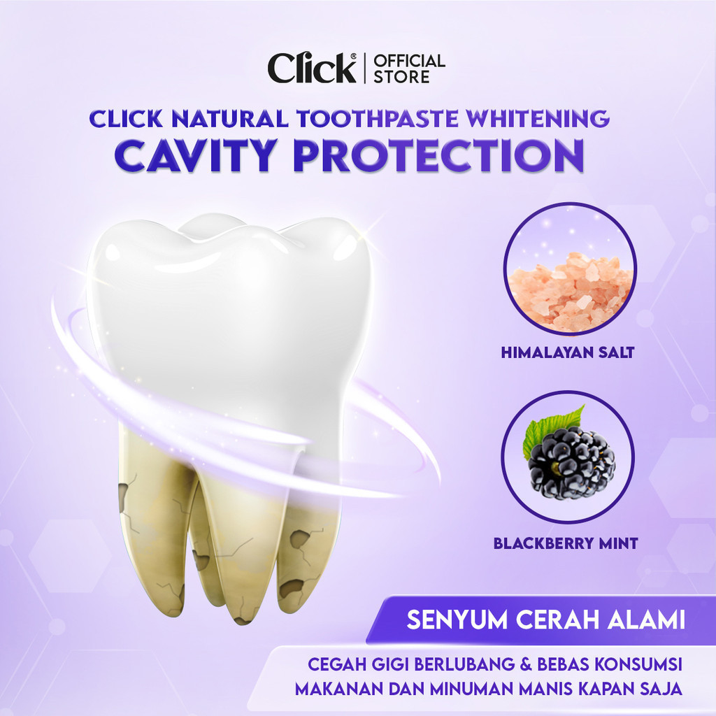 Jual Click Natural Toothpaste Whitening + Cavity Protection - Pasta ...