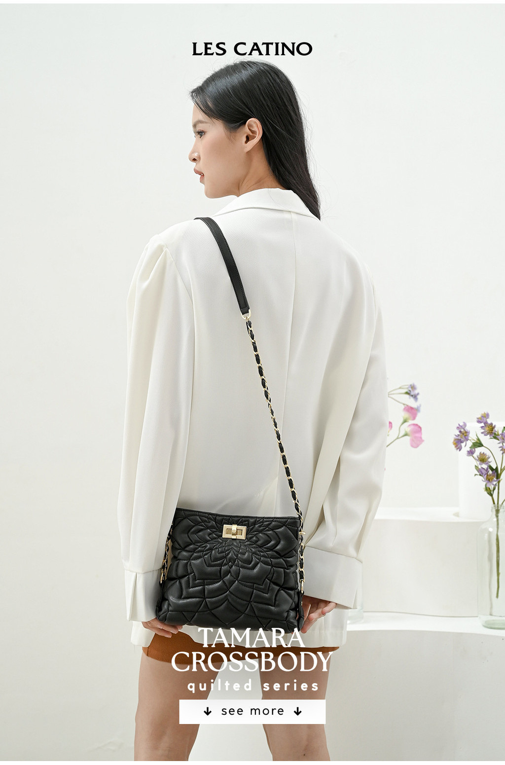 Jual Tas Selempang Les Catino Tamara Crossbody Quilted Shopee Indonesia