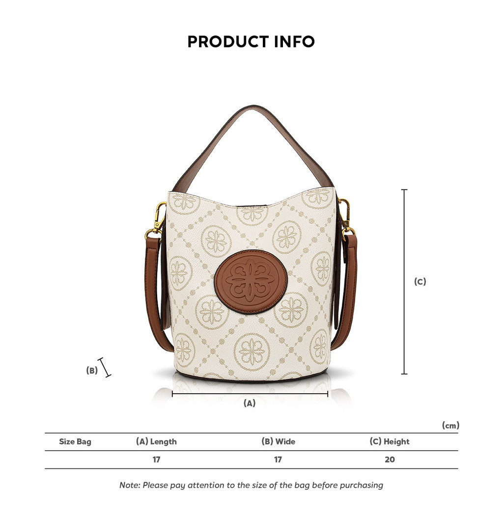 Jual Tas Wanita Les Catino Saira Round Bucket Cb Monogram | Shopee ...