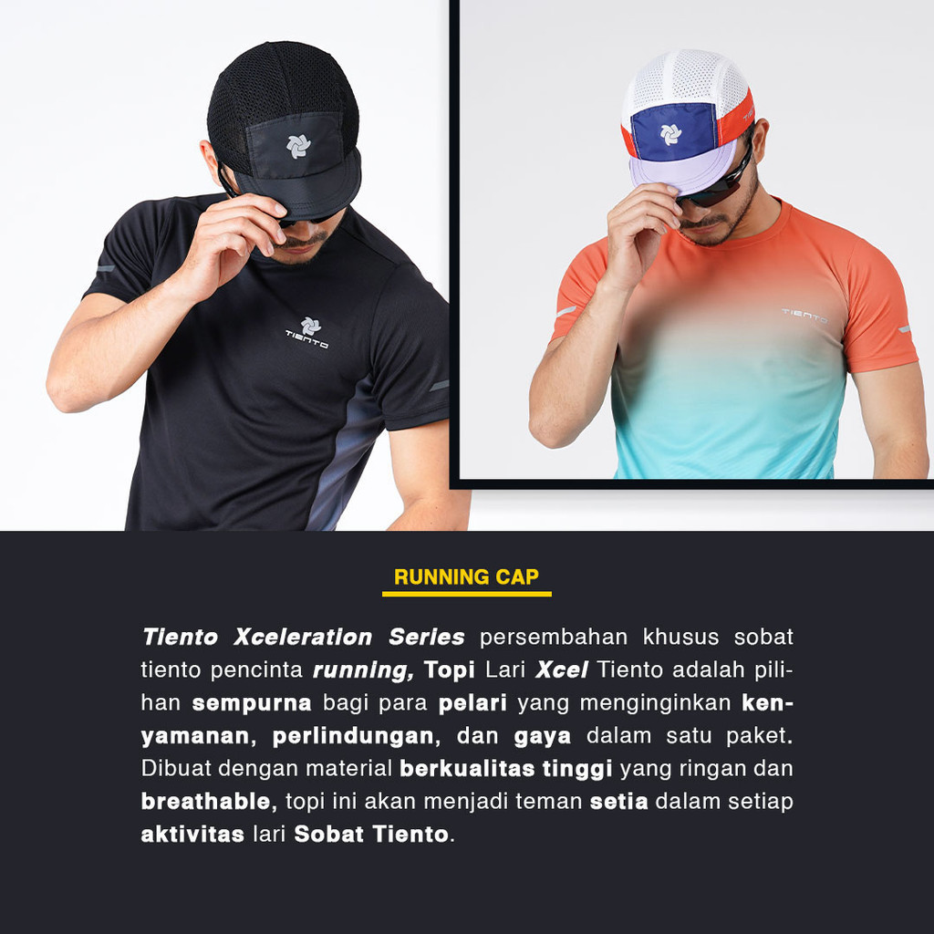 Jual Tiento Topi Lari Quick Dry Running Cap Pria Wanita | Shopee Indonesia