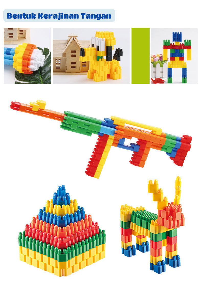 Jual OHSOME Yinerle Brick Balok Blok Bangunan Susun Anak DIY 260pcs ...