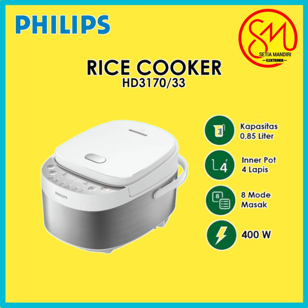 Jual Magic Com Philips HD3170-33 / Mini Rice Cooker Digital Philips ...