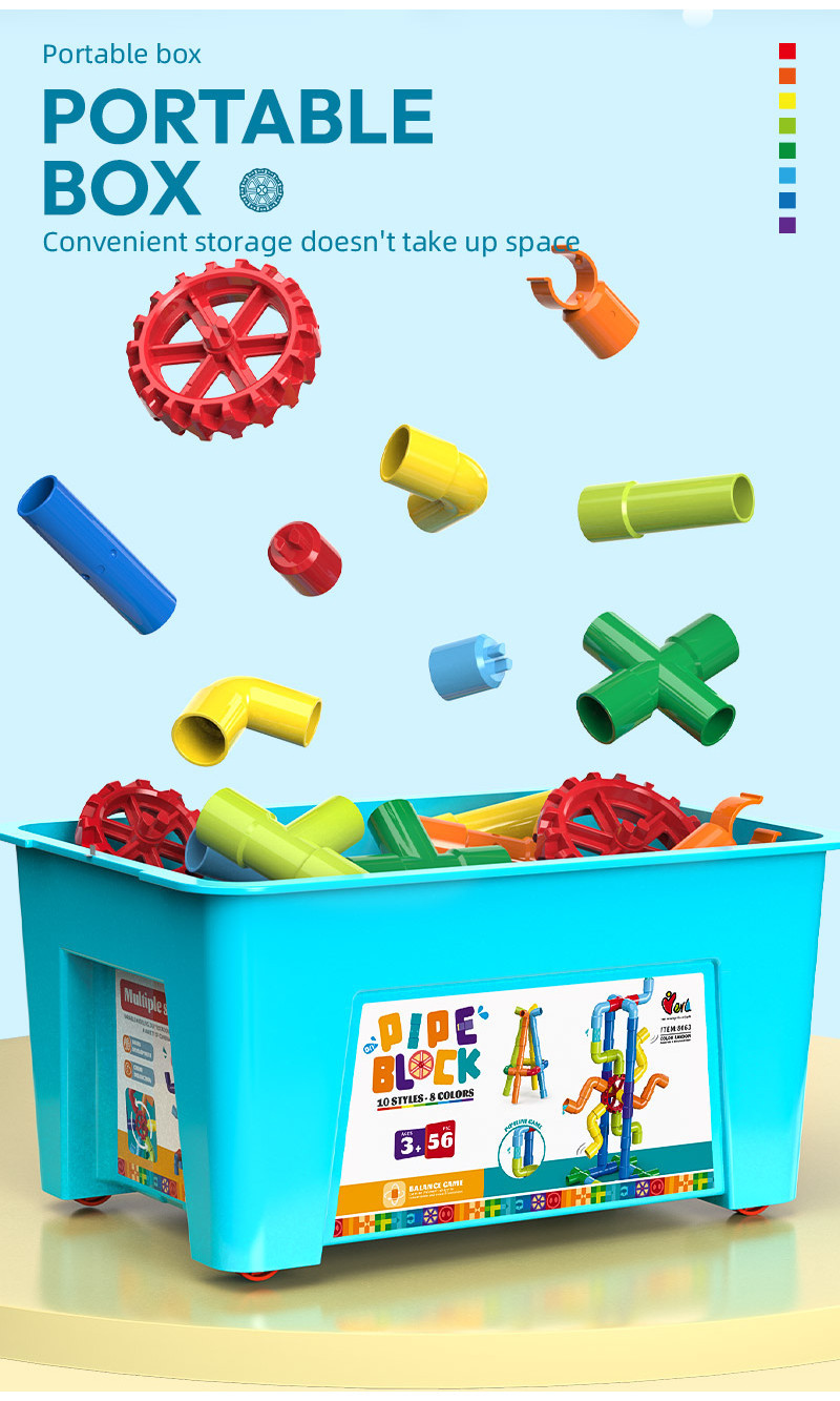 Jual OHSOME Yinerle DIY Pipe Building Blocks Mainan Brick Balok Susun ...
