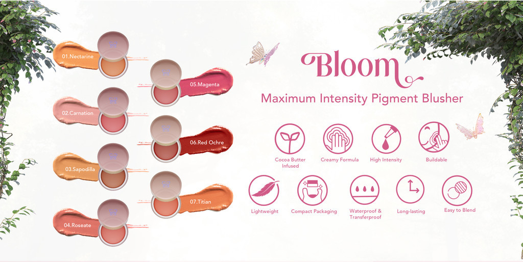 Jual MOP - BLOOM Maximum Intensity Pigment Blusher | Shopee Indonesia