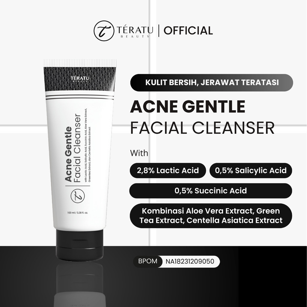 Jual Teratu Beauty Acne Gentle Facial Cleanser Sabun Cuci Muka Pembersih Wajah Kulit Berminyak