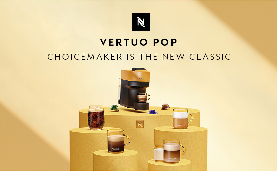 Jual Nespresso Vertuo Pop Coffee Machine, Spicy Red with Aeroccino3 ...